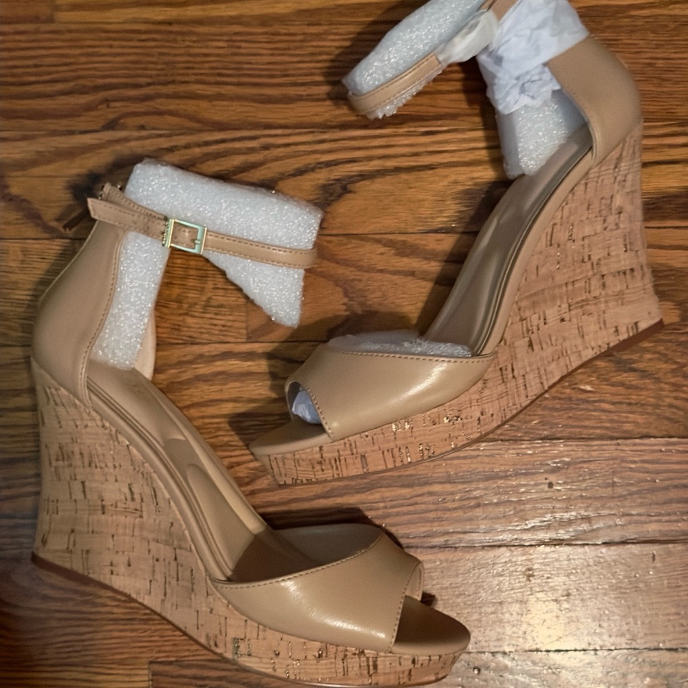BRAND NEW ankle strap wedges